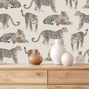 Papel Pintado Patrón de animales salvajes del leopardo de la jun
