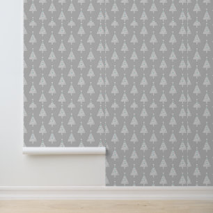 Papel Pintado Patrón de árbol de Navidad minimalista