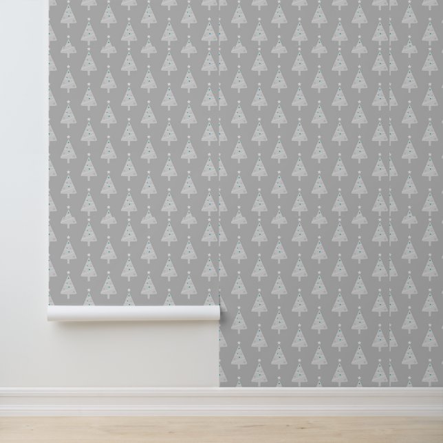 Papel Pintado Patrón de árbol de Navidad minimalista (Solicitud)