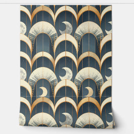 Papel Pintado Patrón de Arco de Oro Celestial