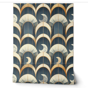 Papel Pintado Patrón de Arco de Oro Celestial