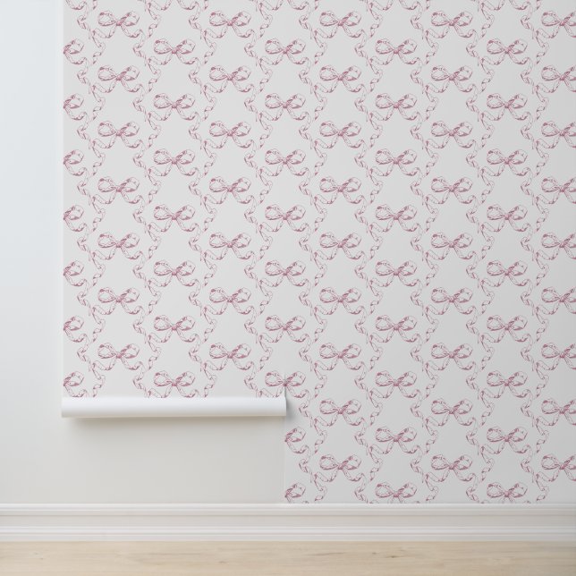Papel Pintado Patrón de arco rosado estético-estético (Solicitud)