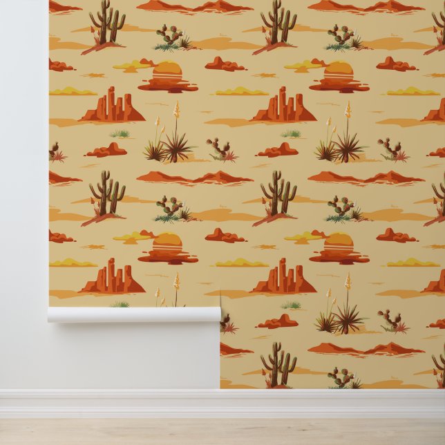 Papel Pintado Patrón de Arizona del paisaje desierto (Solicitud)