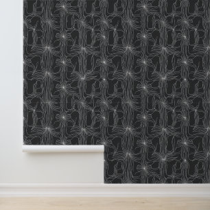 Papel Pintado Patrón de arte de líneas abstractas de inspiración