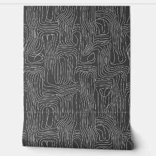 Papel Pintado Patrón de arte de líneas abstractas moderno