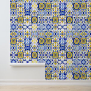 Papel Pintado Patrón de azulejos portugueses