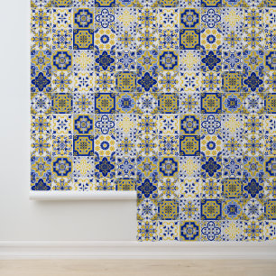 Papel Pintado Patrón de azulejos portugueses 