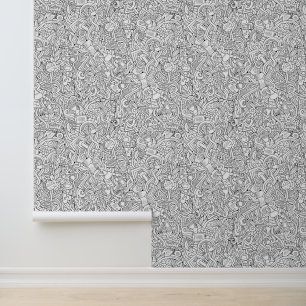 Papel Pintado Patrón de B&W médico