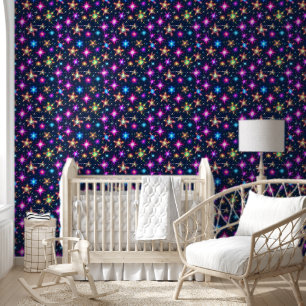 Papel Pintado patrón de baldosas de galaxia retro fresco