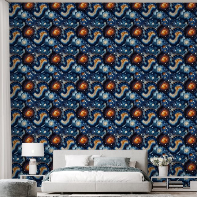 Papel Pintado Patrón de baldosas de imitación de agate (Dormitorio)