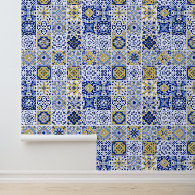 Papel Pintado Patrón de baldosas portuguesas  (Solicitud)