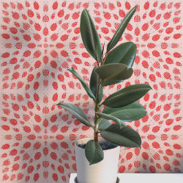 Papel Pintado Patrón de bichos y escarabajos rojo sobre rosa