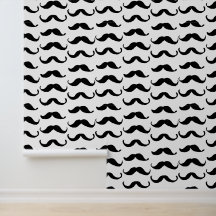 Patrón de bigote negro y blanco