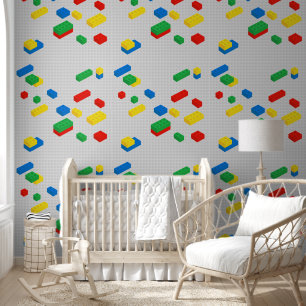 Papel Pintado Patrón de bloques infantiles de bloques de constru