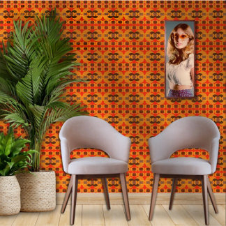 Papel Pintado Patrón de burbujas de los años 70 de Retro Groovy