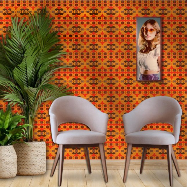 Papel Pintado Patrón de Burbujas Retro Groovy 60's 70's (Subido por el creador)