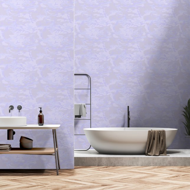 Papel Pintado Patrón de camuflaje azul pálido (Baño)