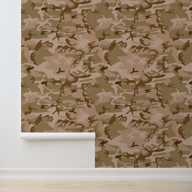 Papel Pintado Patrón de camuflaje del desierto, patrón militar,  (Solicitud)