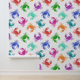Papel Pintado Patrón De Cangrejos
