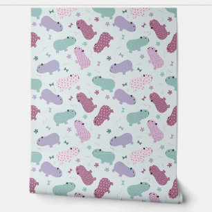 Papel Pintado patrón de capibara