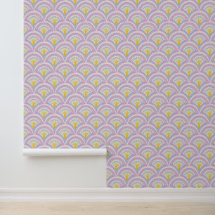 Papel Pintado Patrón de cáscara de color pastel