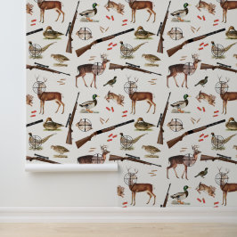 Papel Pintado Patrón de cazador al aire libre en el mancave