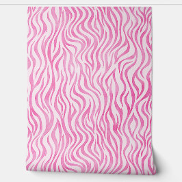 Papel Pintado Patrón de cebra rosa