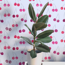Papel Pintado Patrón de cereza acuarela