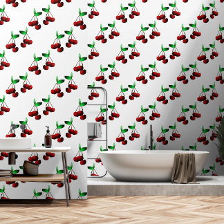 Papel Pintado Patrón de cerezas