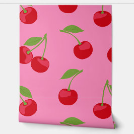Papel Pintado Patrón de cerezas curas estéticas