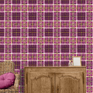 Papel Pintado Patrón de chapado de oro magenta#7 ID1009