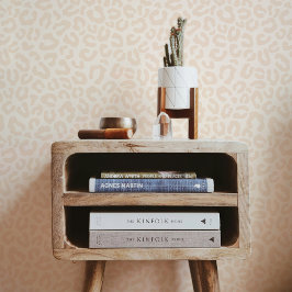 Papel Pintado Patrón de chetah de leopardo de arena beige suave