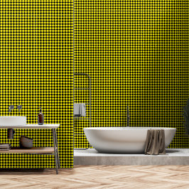 Papel Pintado Patrón de cheurón negro y amarillo brillante textu