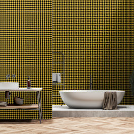 Papel Pintado Patrón de Chevron Texturizado Negro y Dorado Metál
