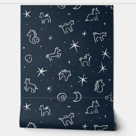 Papel Pintado Patrón de cielo nocturno del horoscopio celeste