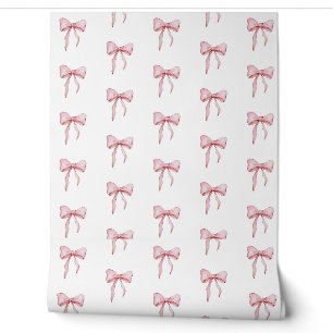Papel Pintado Patrón de cinta rosa elegante