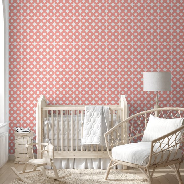 Papel Pintado Patrón de Círculos Grandes Negrita y Moderno (Niños)