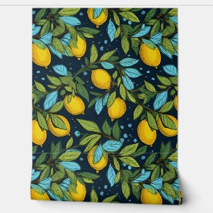 Papel Pintado Patrón de cítricos lemones