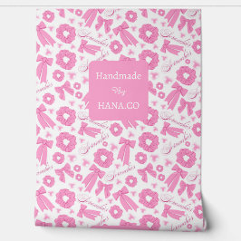 Papel Pintado Patrón de coleteros rosados y femeninos Accesorio