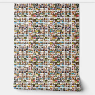 Papel Pintado Patrón de Collage de fotos 81 moderno