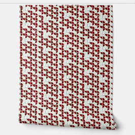 Papel Pintado Patrón de color de agua SHRIMP Nursera blanca roja