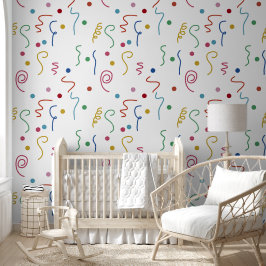 Papel Pintado Patrón de confeti de fiesta de colores