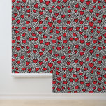 Papel Pintado Patrón de corazón de arte pop<br><div class="desc">Este patrón vibrante presenta corazones rojos atrevidos esparcidos a través de un fondo blanco lleno de doodles negros dinámicos. El diseño lúdico, reminiscente del arte pop, utiliza líneas fuertes y formas caprichosas para crear una visión dinámica y dinámica. La yuxtaposición de corazones rojos brillantes y golpes negros abstractos evoca un...</div>