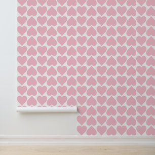 Papel Pintado Patrón de corazón rosado, romántico, amor