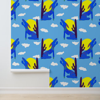 Papel Pintado Patrón de coyote azul