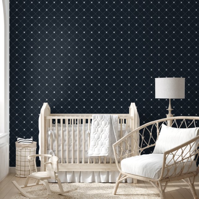 Papel Pintado Patrón de diamante blanco (Niños)