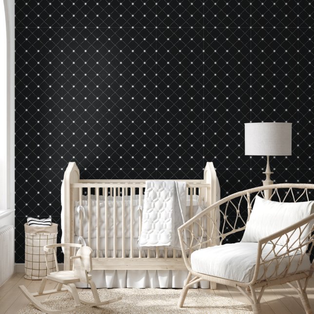 Papel Pintado Patrón de diamante blanco (Niños)