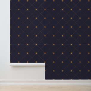Papel Pintado Patrón de diamante dorado