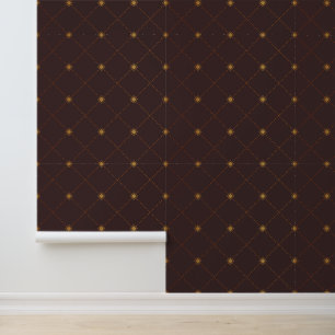 Papel Pintado Patrón de diamante dorado