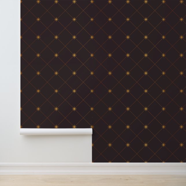 Papel Pintado Patrón de diamante dorado (Solicitud)